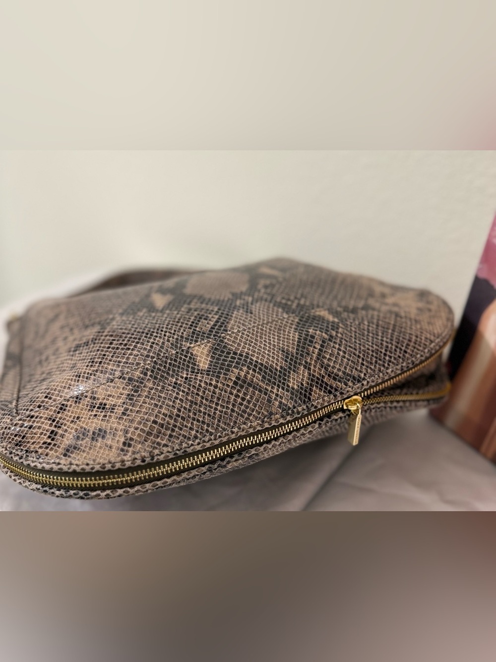 NWOT - Tory Burch Snake-Print Hobo Shoulder Bag - Picture 7 of 9